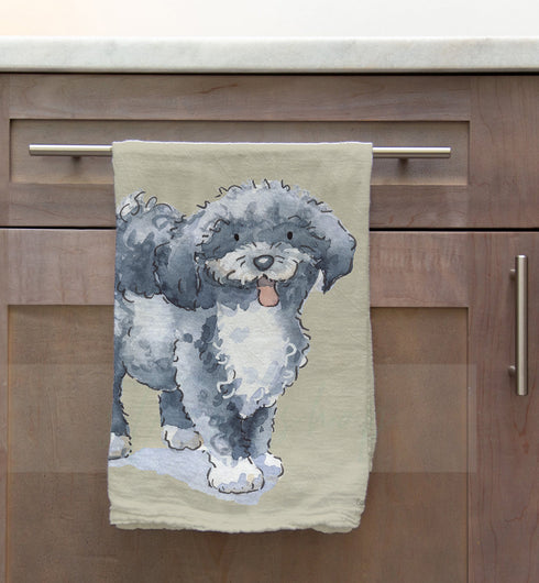 Havanese Fawn Grey Tea Towel